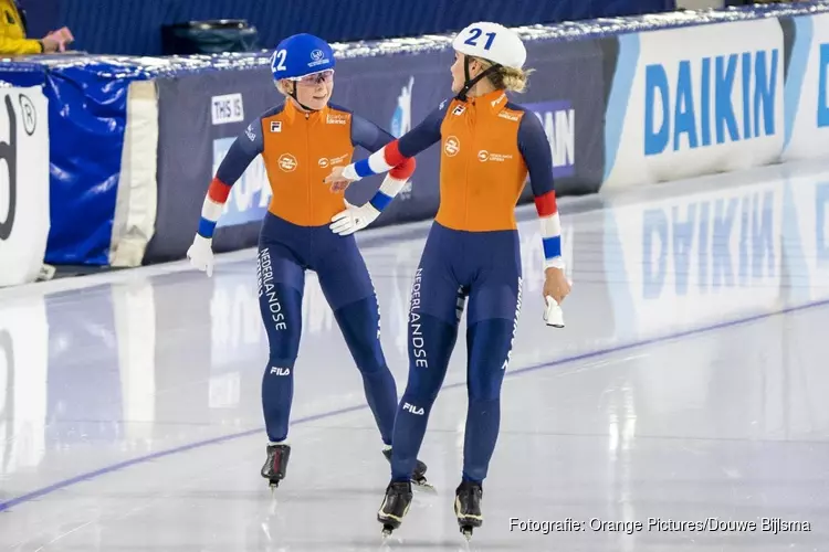 Groenewoud en Schouten naar goud en brons op massastart